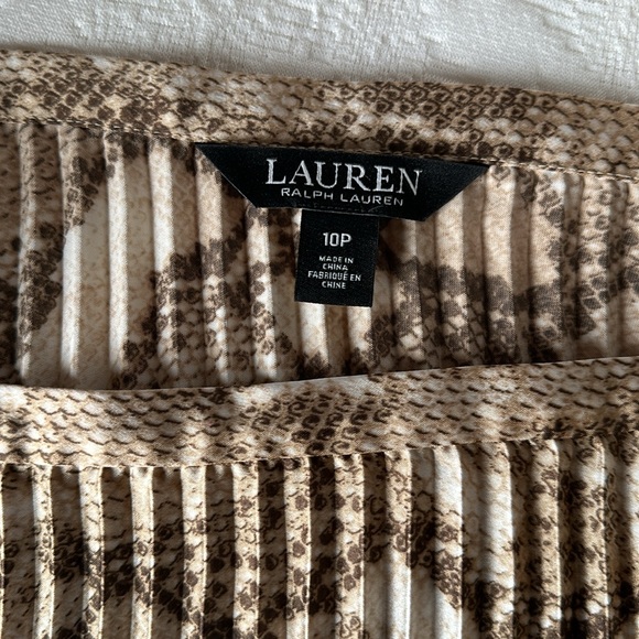Ralph Lauren pleated snake print skirt—10p - Picture 4 of 5